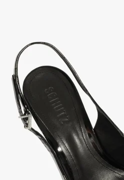 Discount Schutz Geraldine Sling Patent Pump Black