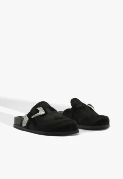 Clearance Schutz Grace Calf Hair Clog Black