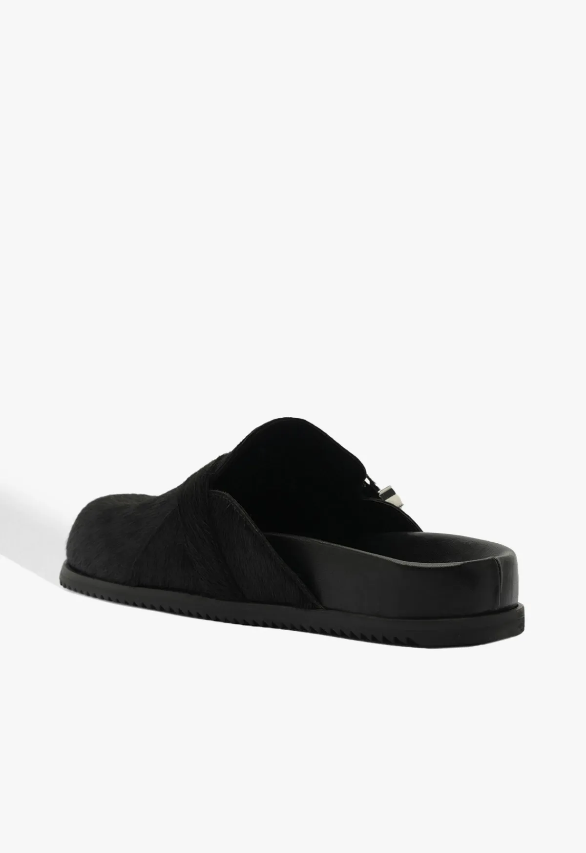 Clearance Schutz Grace Calf Hair Clog Black