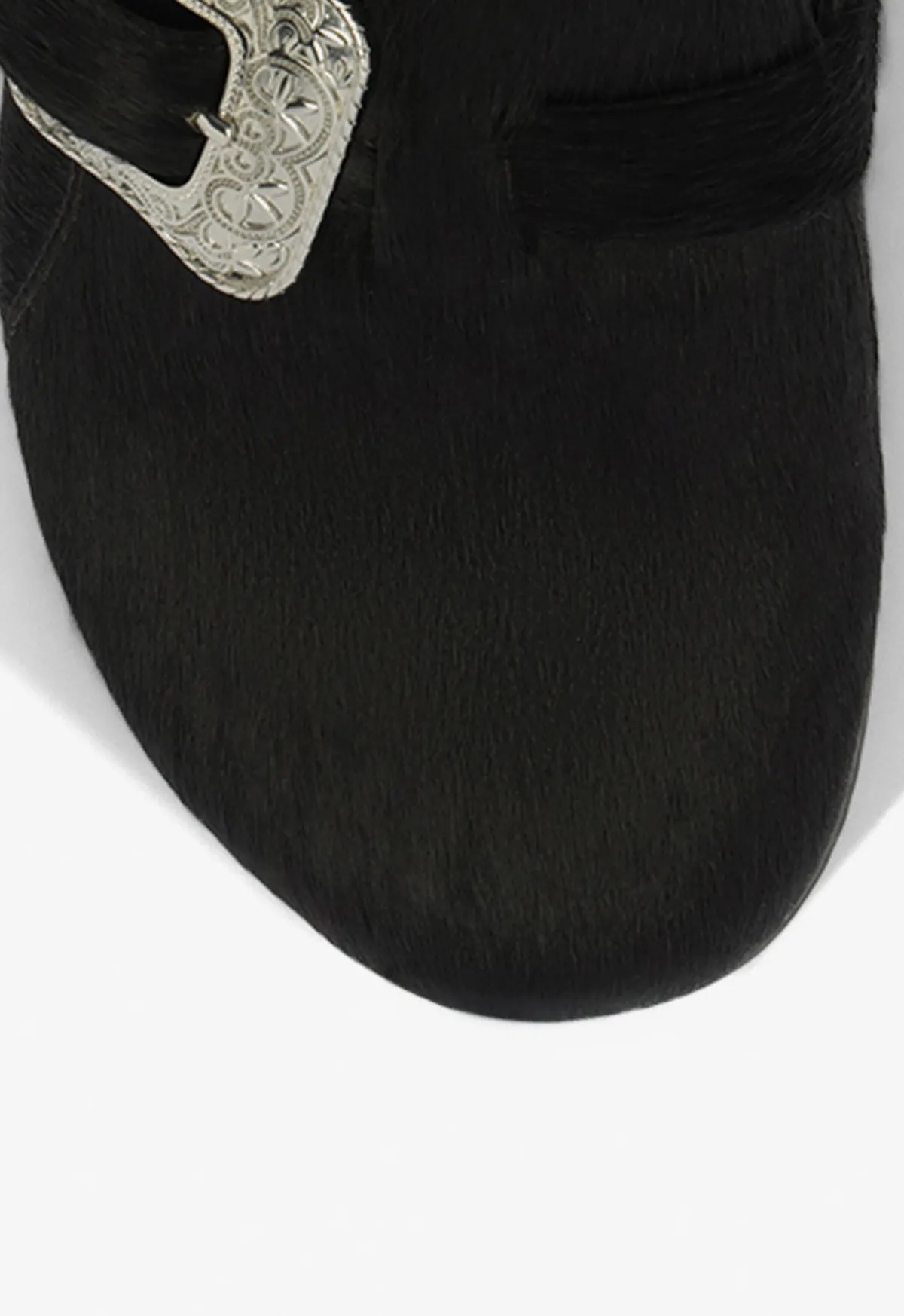 Clearance Schutz Grace Calf Hair Clog Black