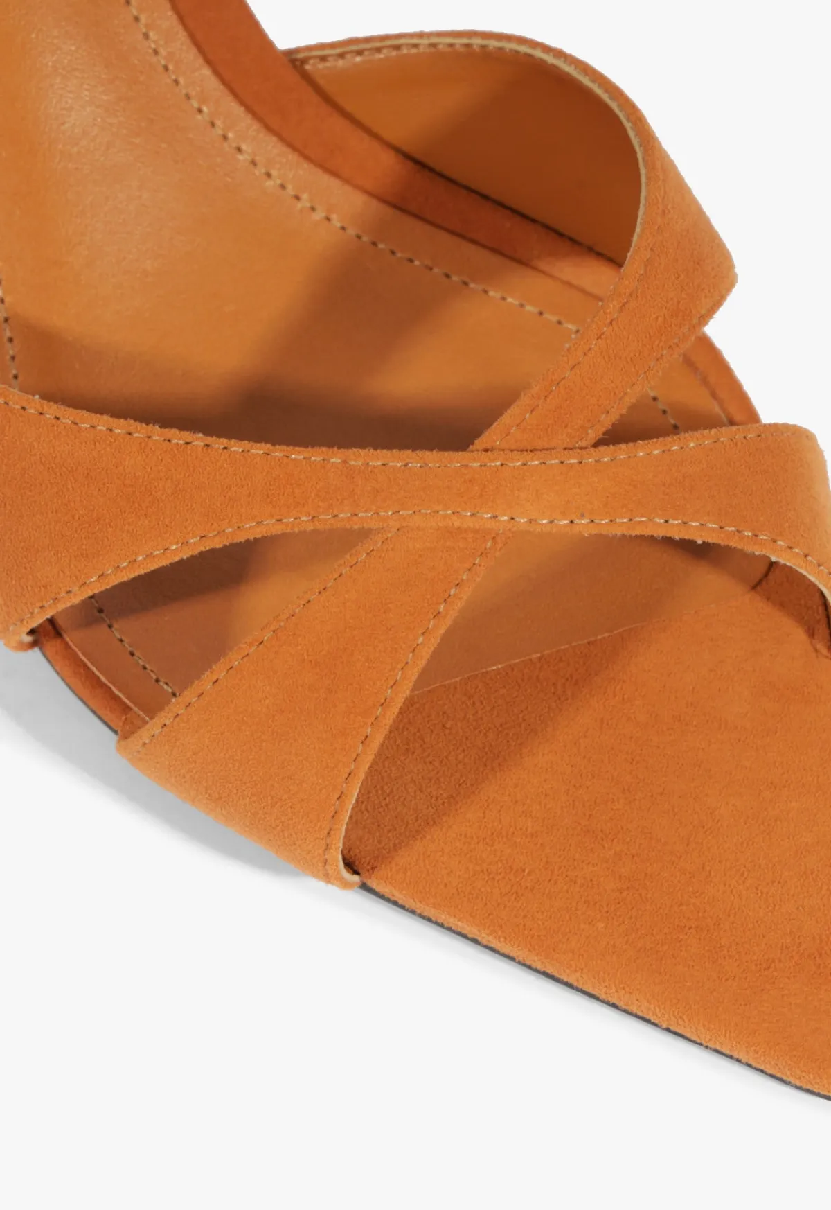 Discount Schutz Hilda Leaf Mule Suede Sandal Brown