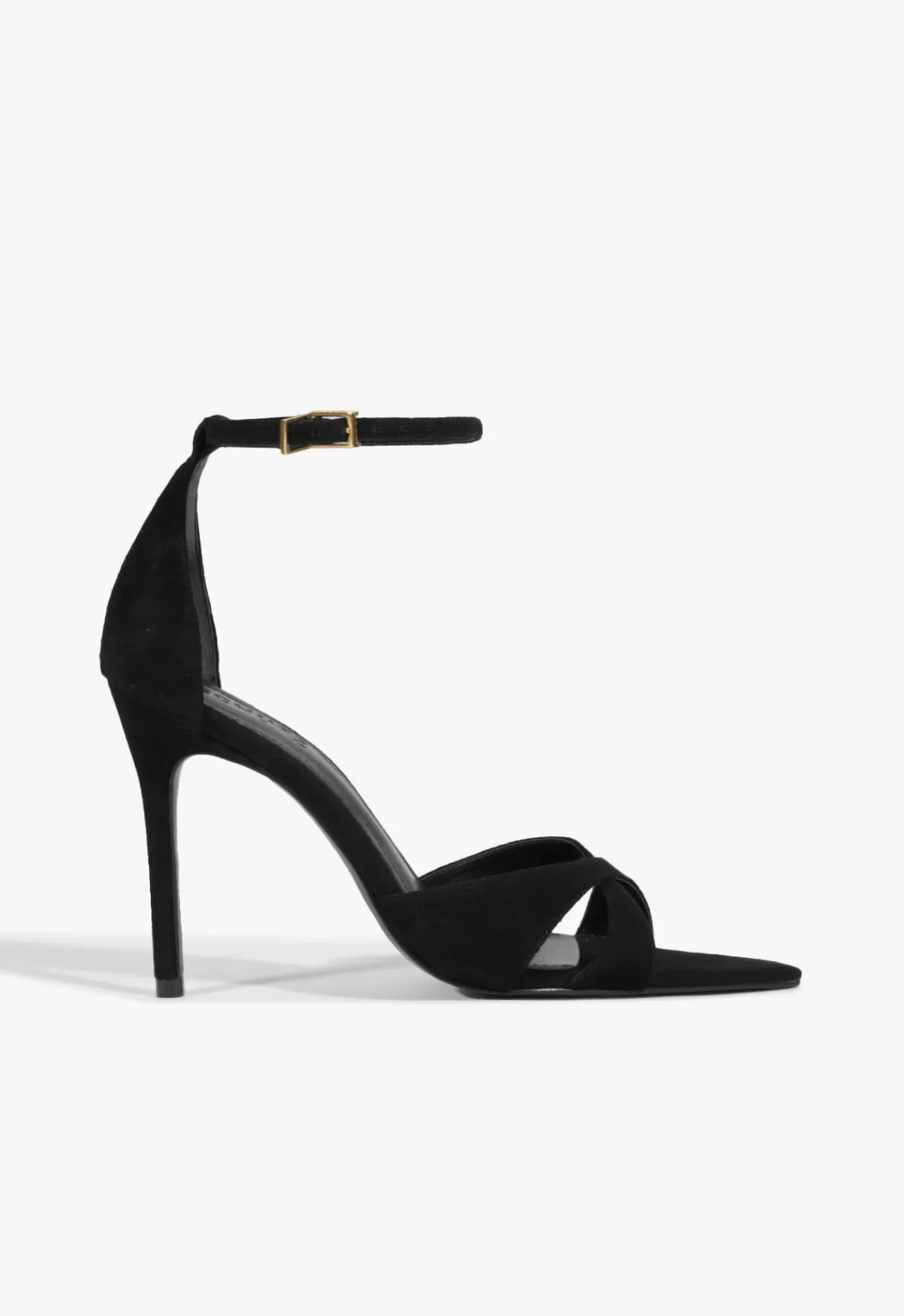 Discount Schutz Hilda Leaf Suede Sandal Black