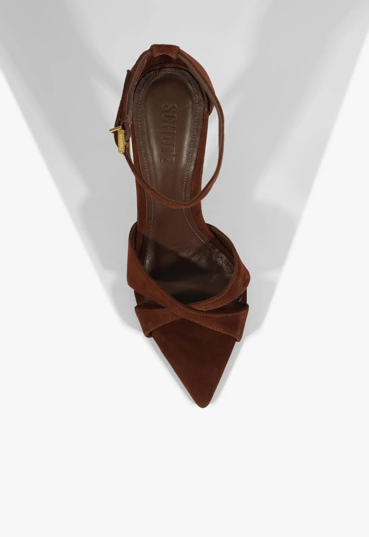 Hot Schutz Hilda Leaf Suede Sandal Brown