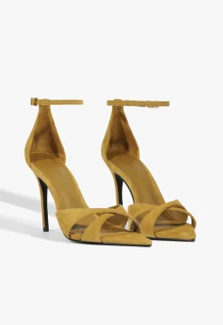 Best Schutz Hilda Leaf Suede Sandal Yellow