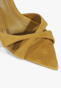 Best Schutz Hilda Leaf Suede Sandal Yellow