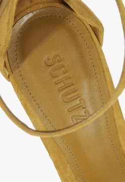 Best Schutz Hilda Leaf Suede Sandal Yellow