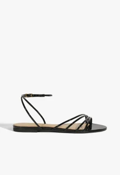 Fashion Schutz Inez Leather Flat Sandal Black