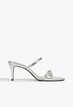 Online Schutz Jessica Mid Mule Metallic Sandal Silver