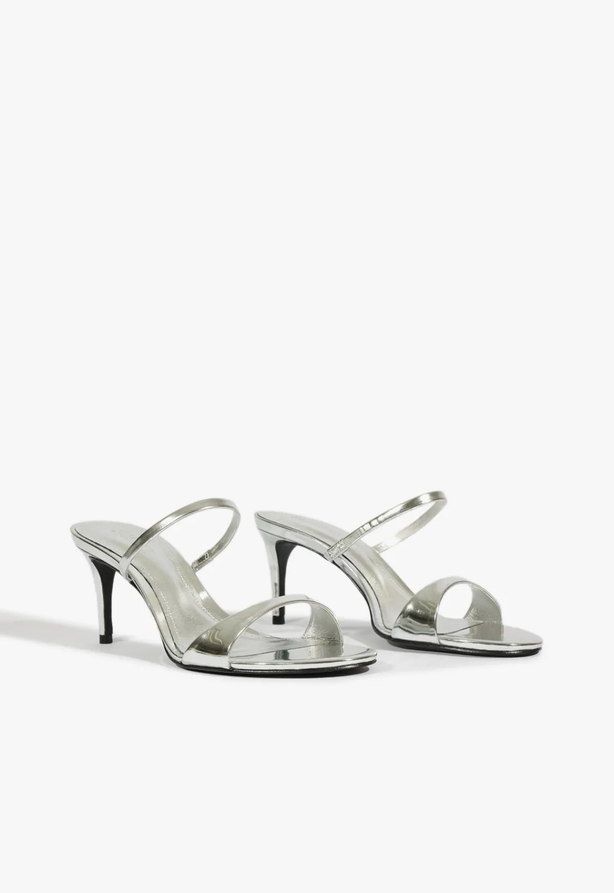 Online Schutz Jessica Mid Mule Metallic Sandal Silver