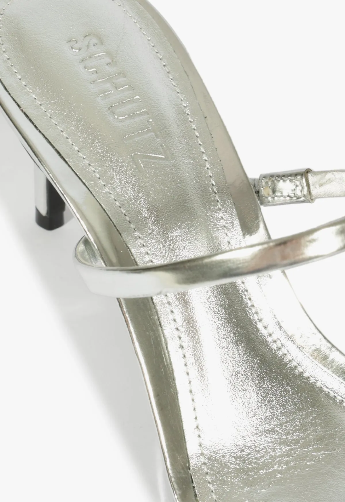Online Schutz Jessica Mid Mule Metallic Sandal Silver