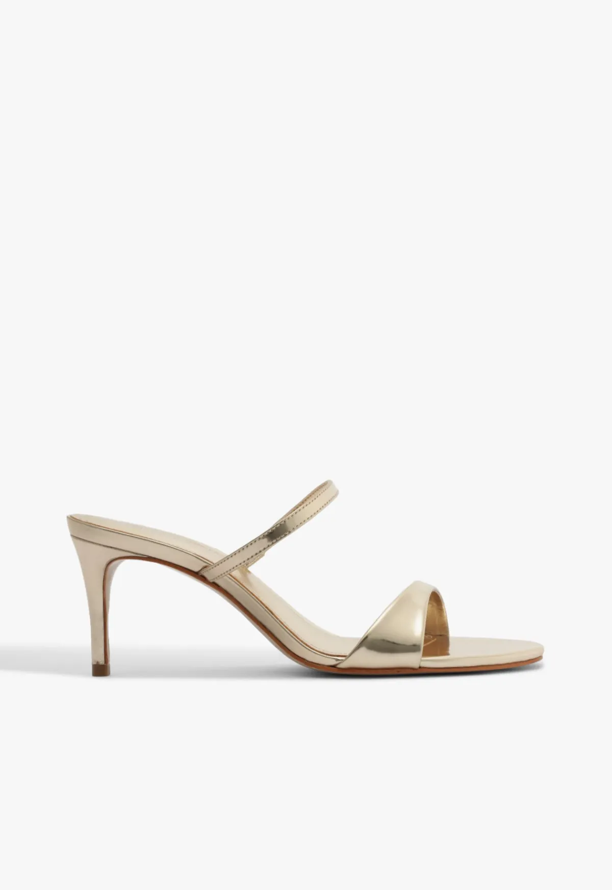 Online Schutz Jessica Mid Mule Metallic Sandal Gold
