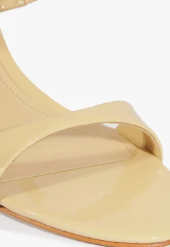 Discount Schutz Jessica Mid Mule Patent Sandal Beige
