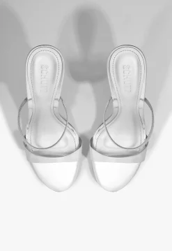 New Schutz Jessica Mule Metallic Sandal Silver