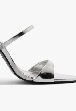 New Schutz Jessica Mule Metallic Sandal Silver