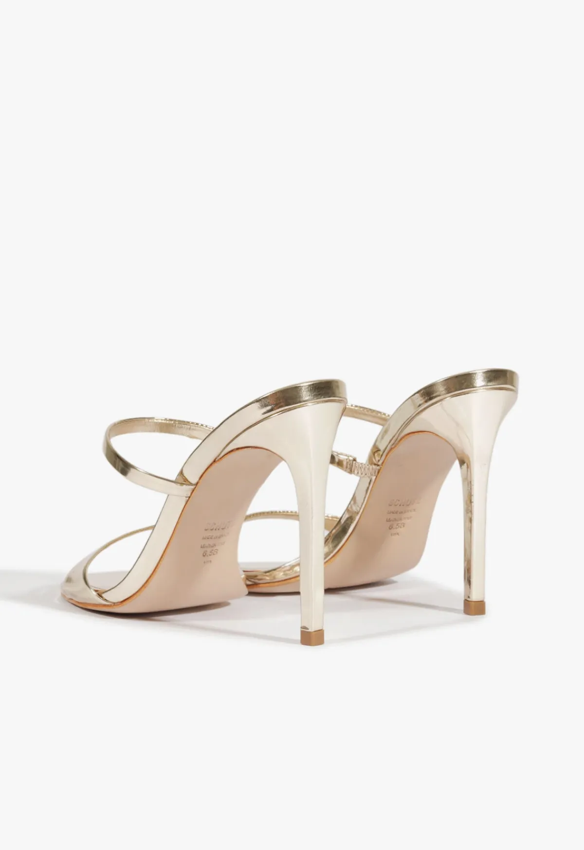 Fashion Schutz Jessica Mule Metallic Sandal Gold