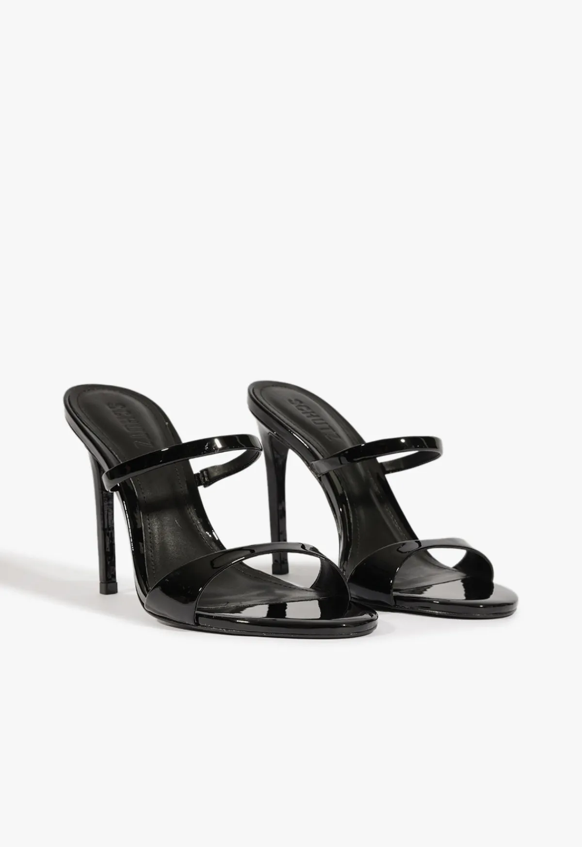 Online Schutz Jessica Mule Patent Sandal Black