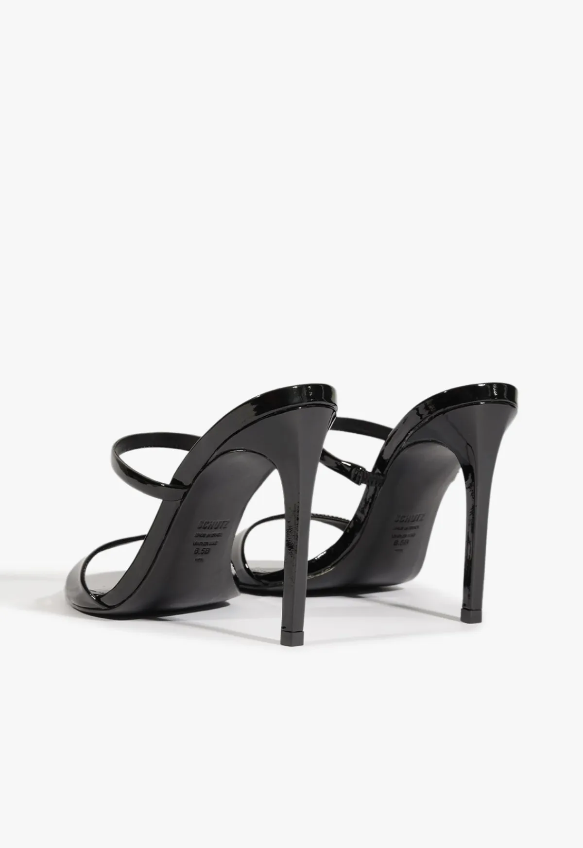 Online Schutz Jessica Mule Patent Sandal Black