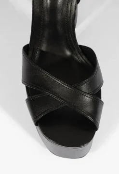 Outlet Schutz Jolene Leather Sandal Black