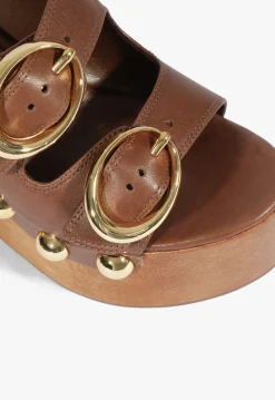 Discount Schutz Juno Cutout Sandal Pecan Brown