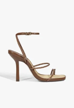 Sale Schutz Kaya Straw Sandal Brown