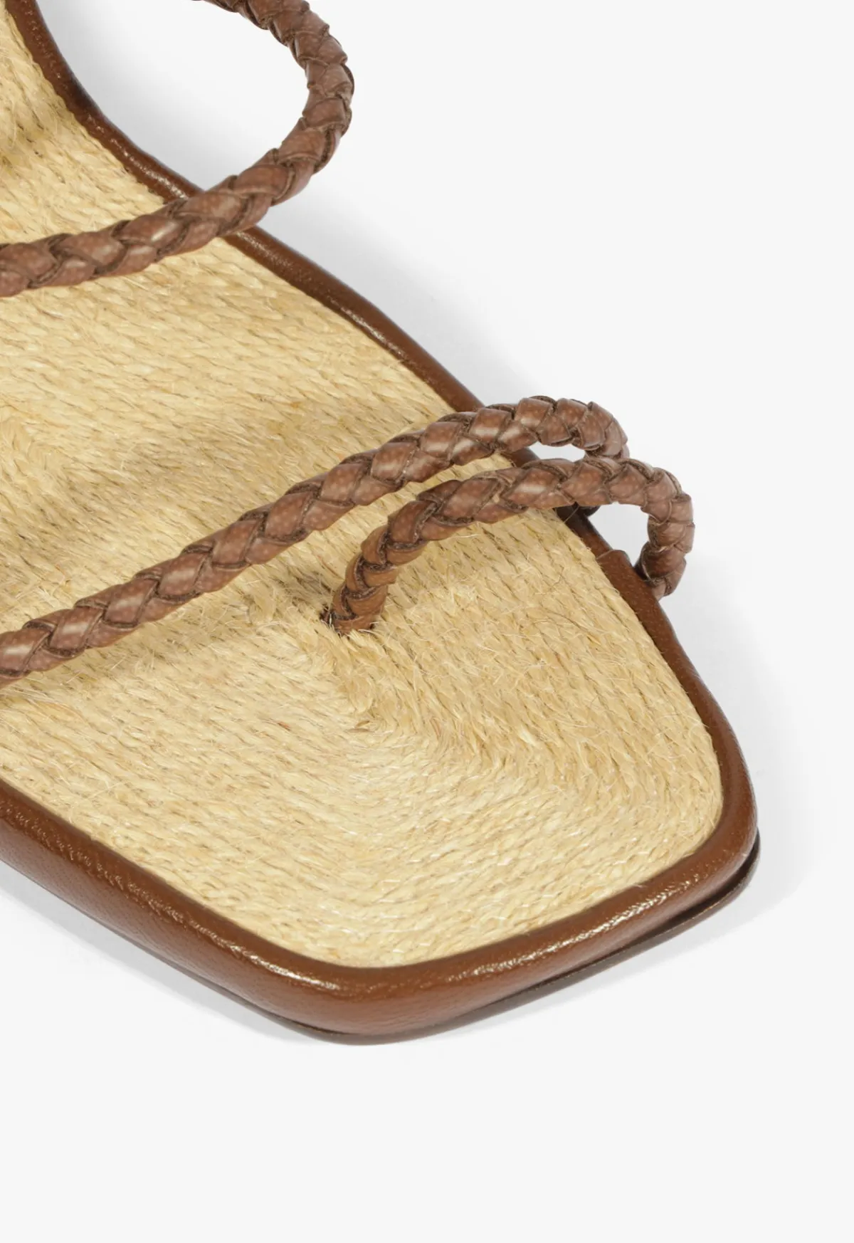 Sale Schutz Kaya Straw Sandal Brown