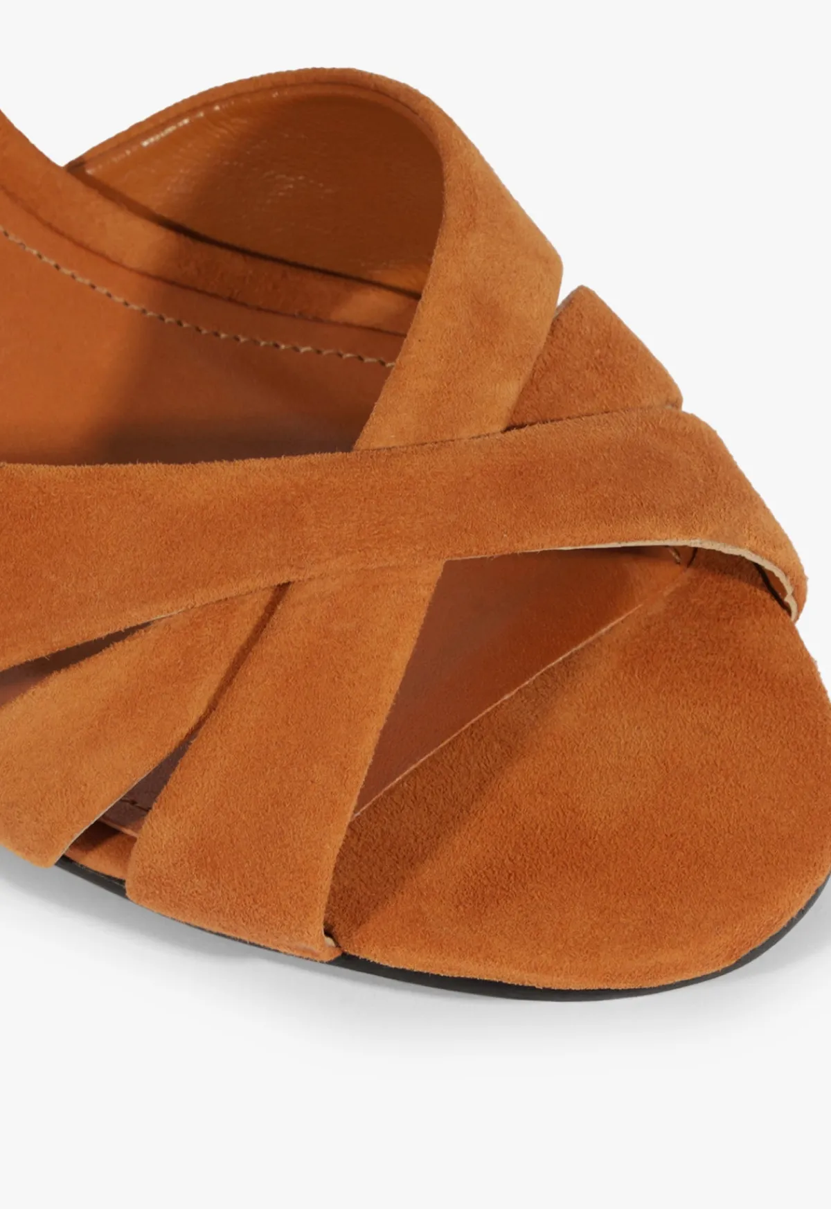 Discount Schutz Keefa Block Mule Suede Sandal Brown