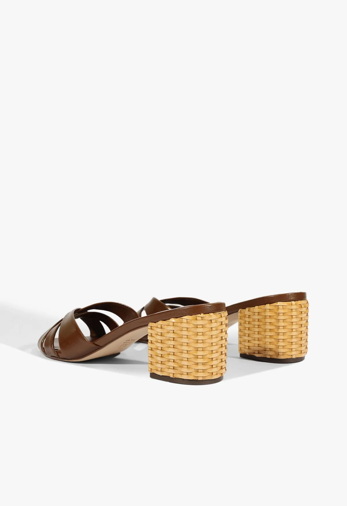 New Schutz Keefa Straw Mule Sandal Brown
