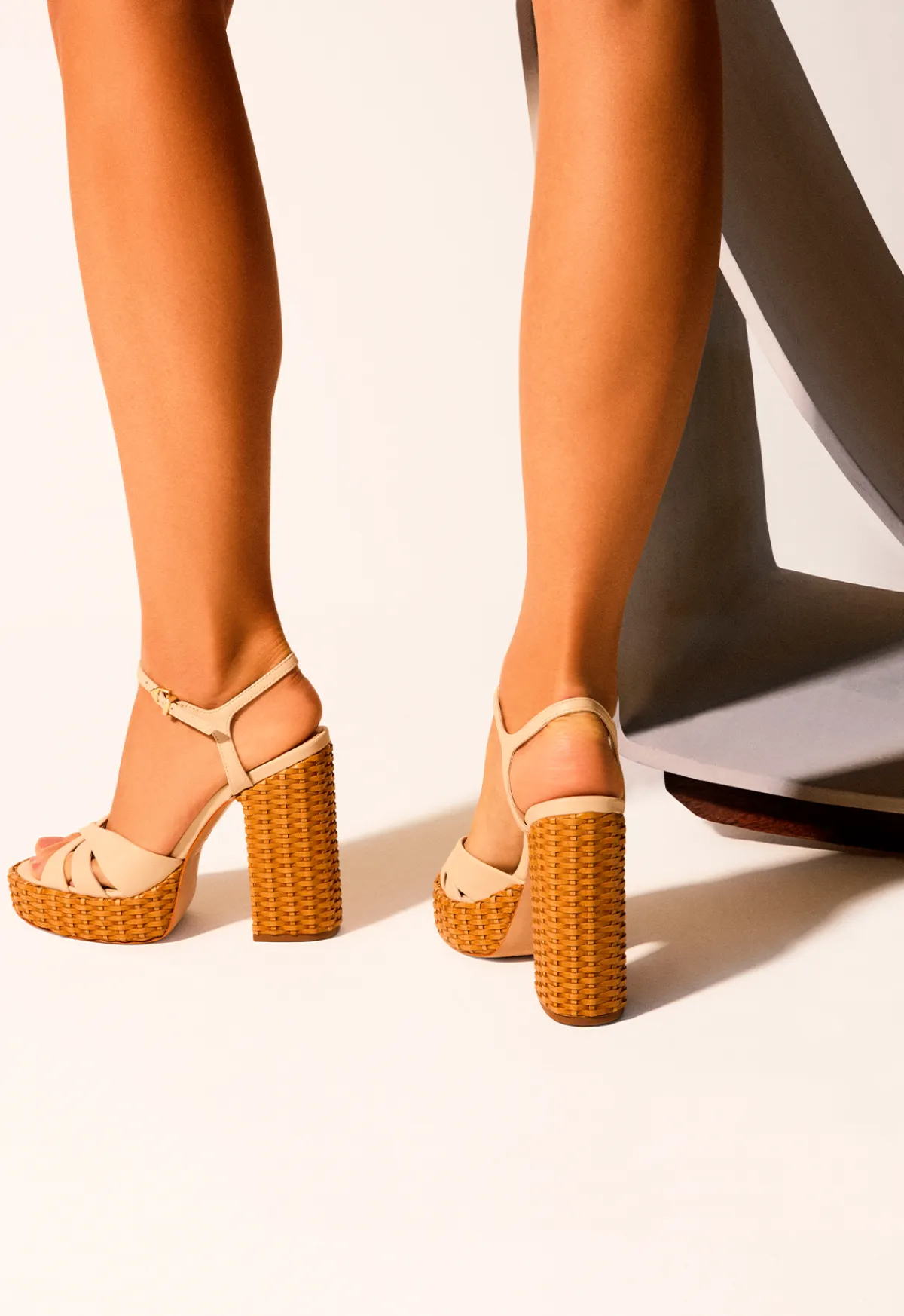 Online Schutz Keefa Straw Sandal Beige