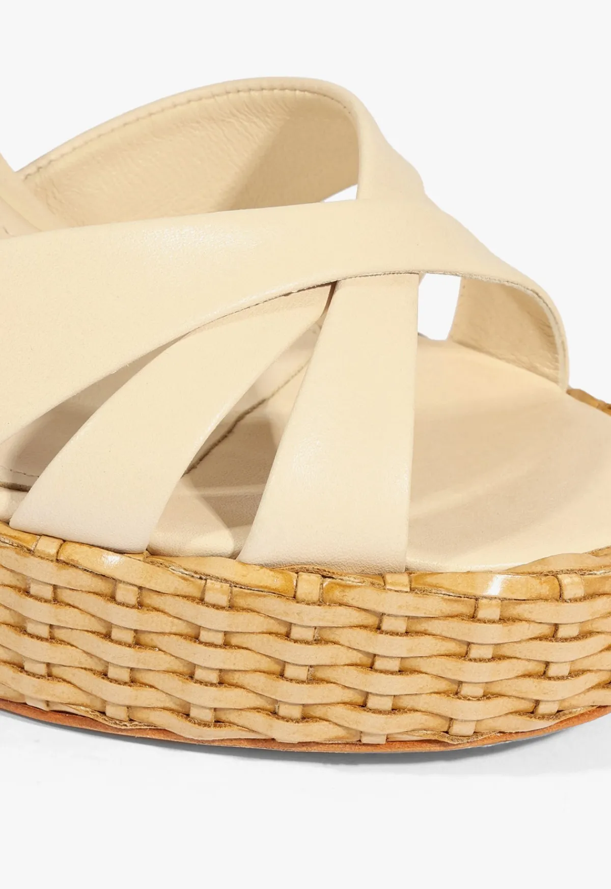 Online Schutz Keefa Straw Sandal Beige
