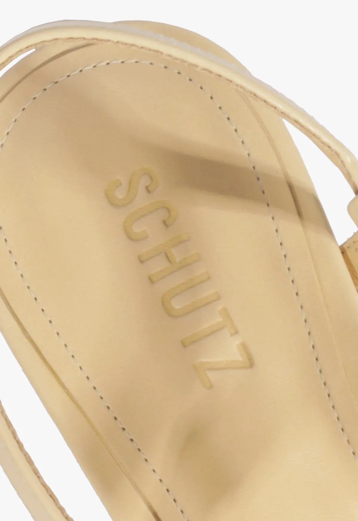 Outlet Schutz Lisa Beige Suede Flat Sandal Natural Nibs