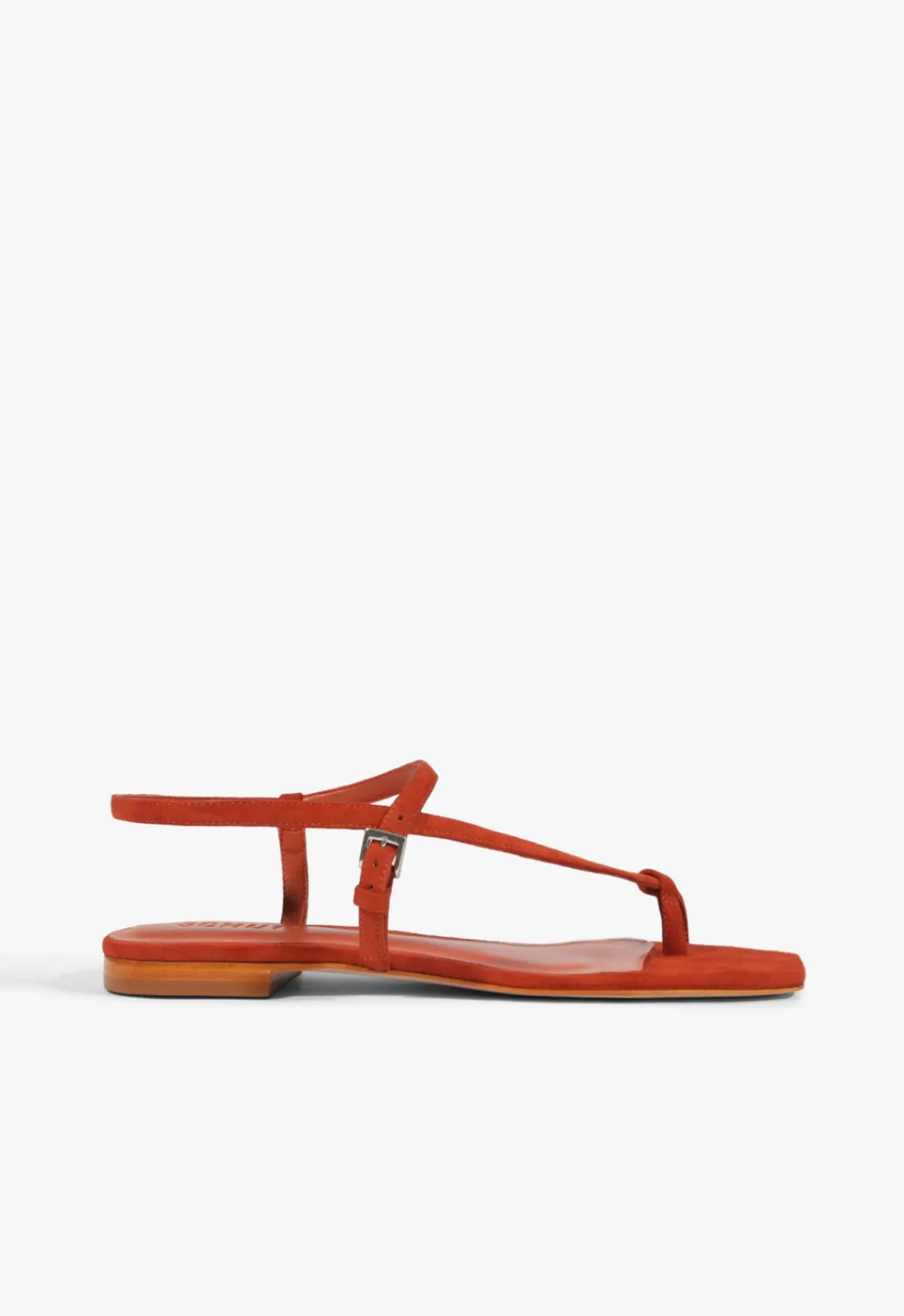 Online Schutz Lisa Red Suede Flat Sandal Caiena Red