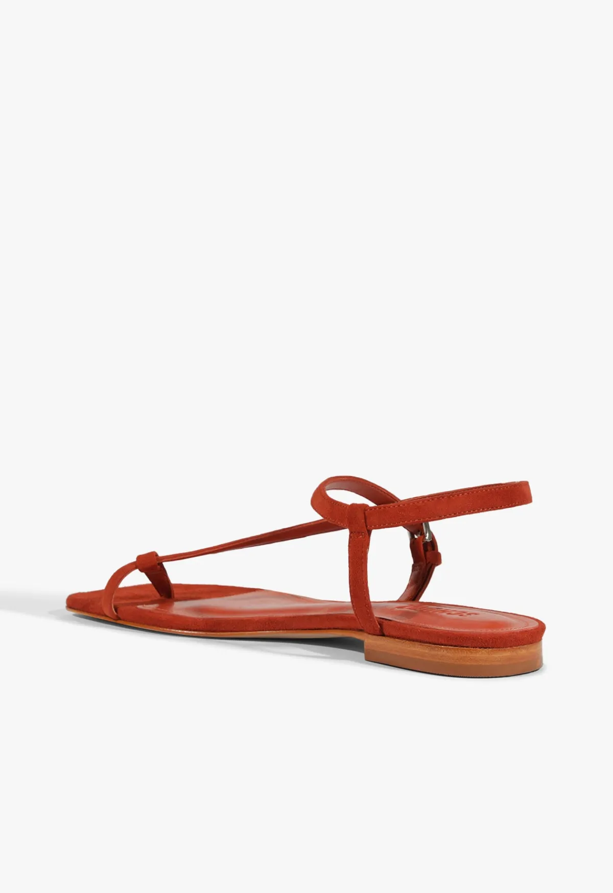 Online Schutz Lisa Red Suede Flat Sandal Caiena Red
