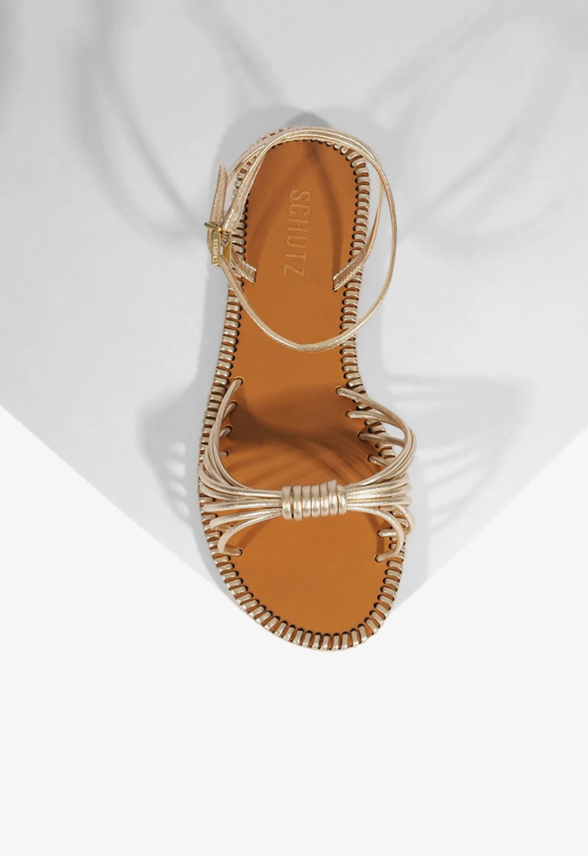 Hot Schutz Livia Leather Flat Sandal Gold
