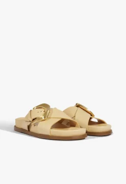 New Schutz Lois Beige Sporty Sandal Natural Nibs