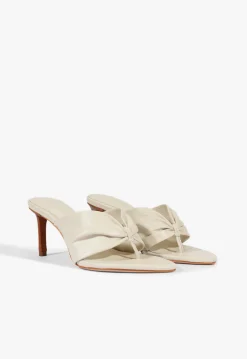 Clearance Schutz Lori Mid Leather Sandal Pearl