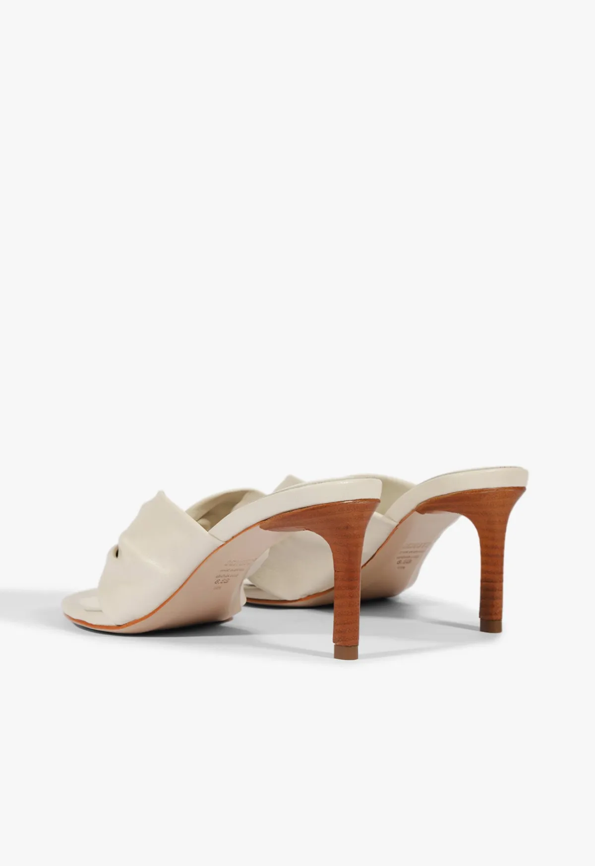 Clearance Schutz Lori Mid Leather Sandal Pearl