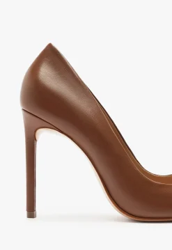 Clearance Schutz Lou High Stiletto Brown Pump Wood