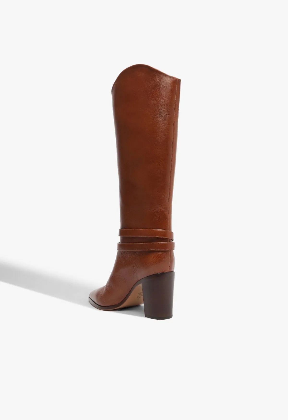 Outlet Schutz Maryana Belt Block Leather Boot Brown