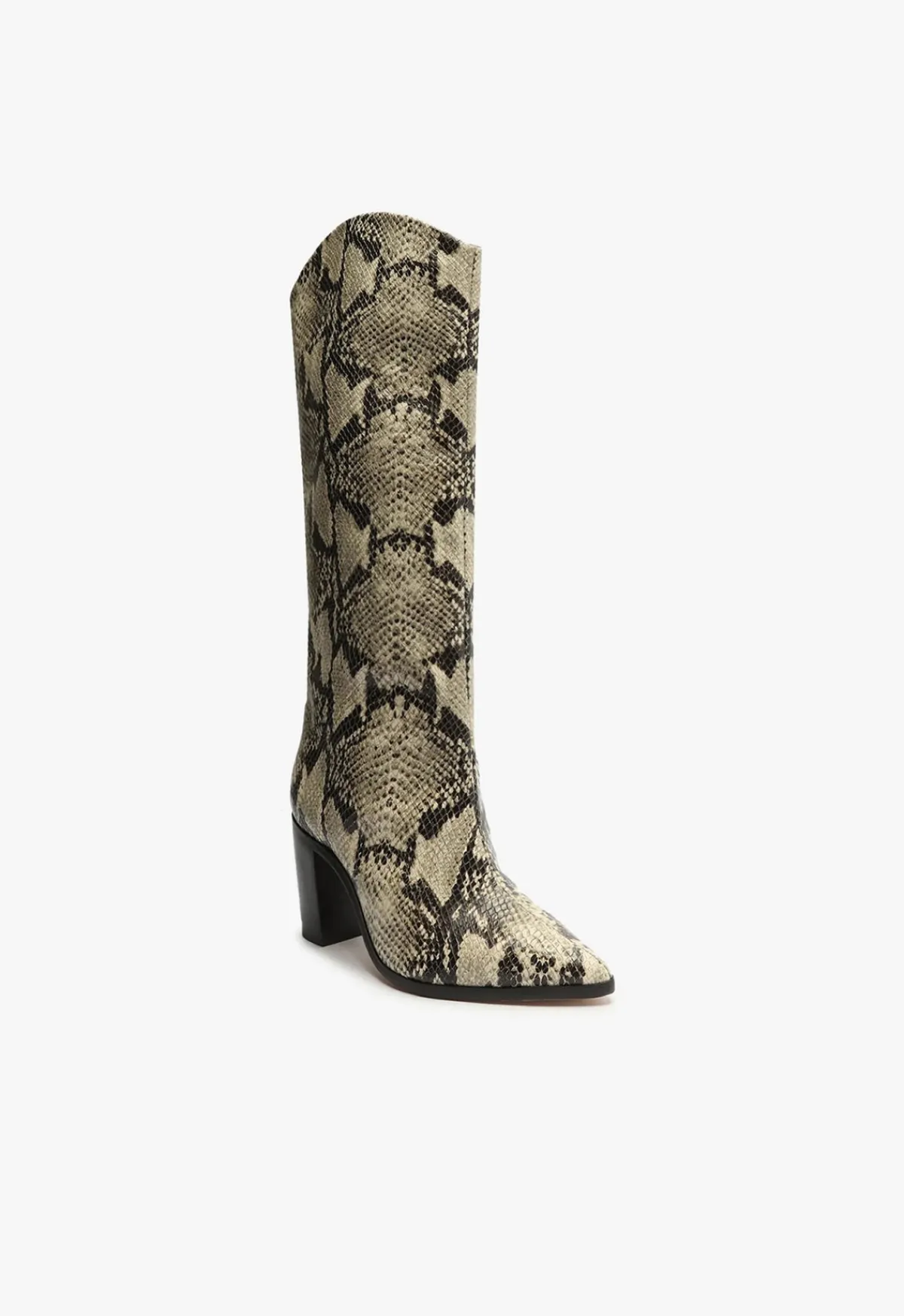 Discount Schutz Maryana Block Boot Natural Snake
