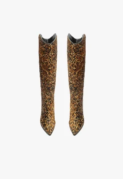 Best Schutz Maryana Leather Boot Animal Print