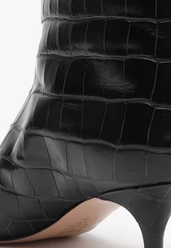 Sale Schutz Maryana Lo Crocodile-Embossed Leather Boot Black