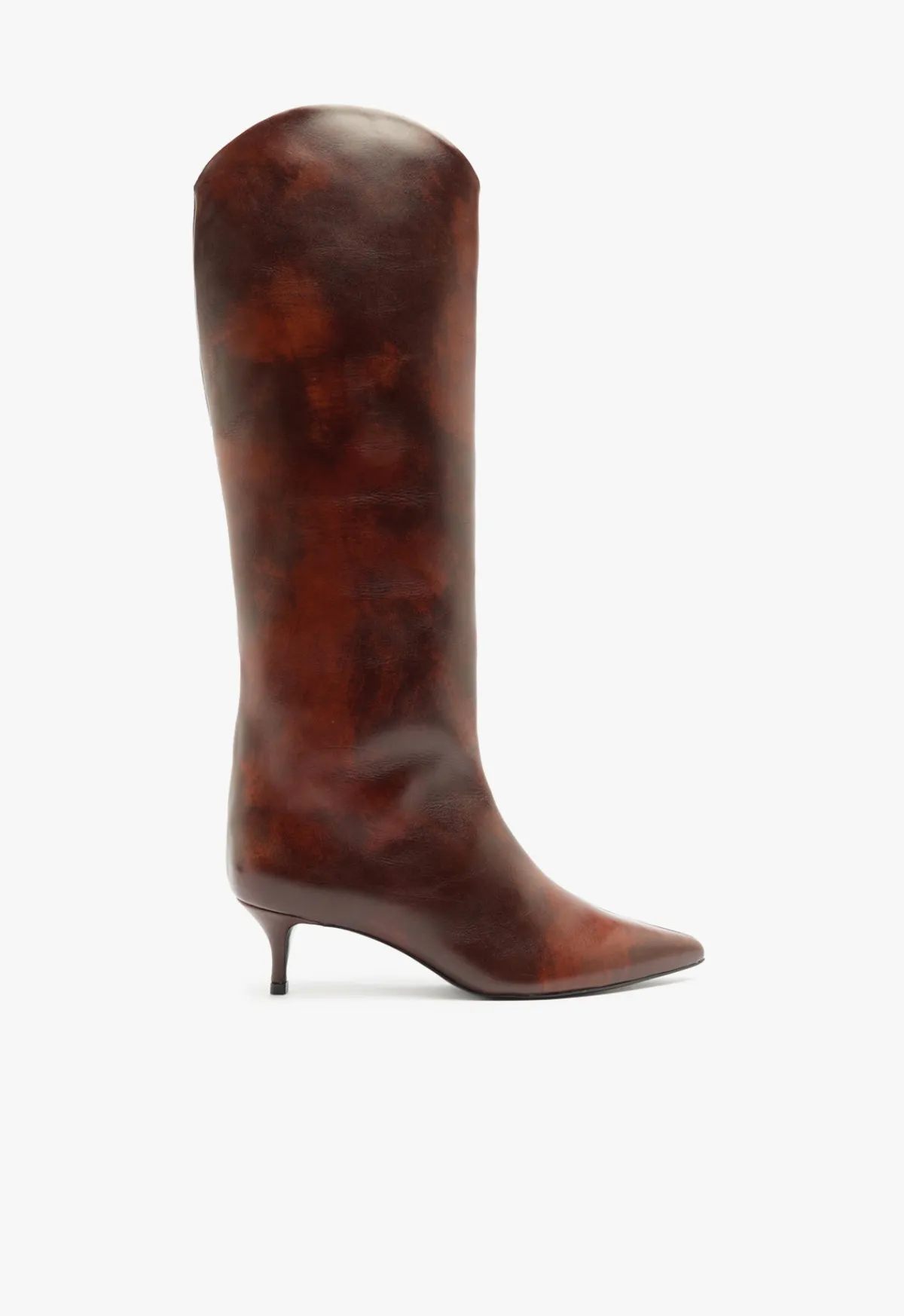 Sale Schutz Maryana Lo Leather Boot Brown