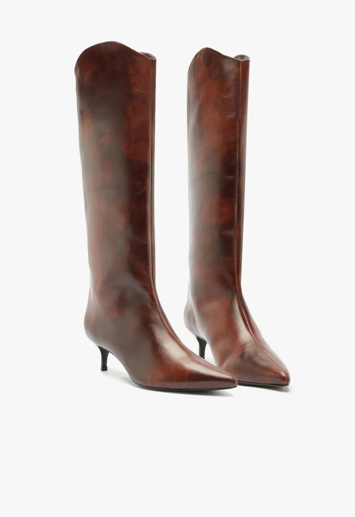 Sale Schutz Maryana Lo Leather Boot Brown