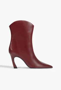 Fashion Schutz Maryann Curve Leather Bootie Red