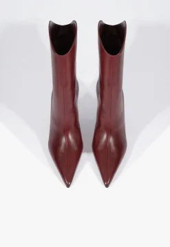 Fashion Schutz Maryann Curve Leather Bootie Red