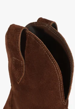 Sale Schutz Maryann Curve West Suede Bootie Chestnut Brown
