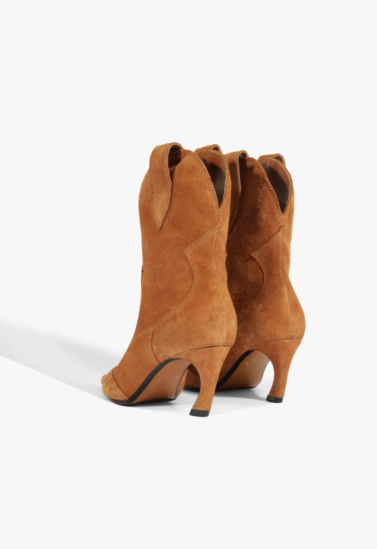 Discount Schutz Maryann Curve West Suede Bootie Cuoio Brown