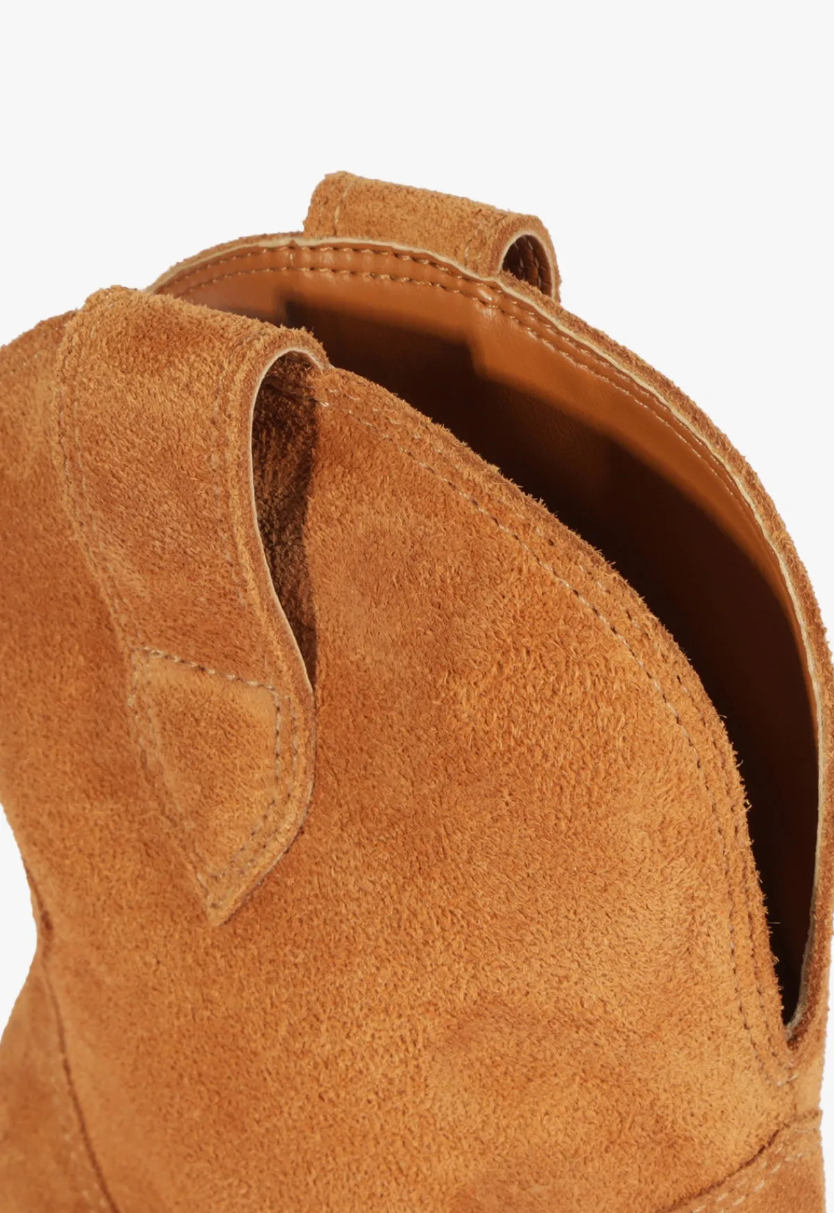 Discount Schutz Maryann Curve West Suede Bootie Cuoio Brown