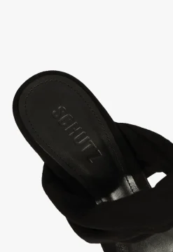 Online Schutz Meline Mule Suede Sandal Black