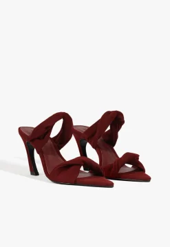 Sale Schutz Meline Mule Suede Sandal Red